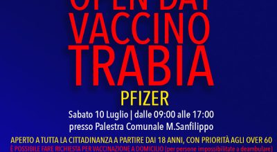 Open Day Vaccinazioni Trabia 10 Luglio 2021